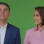 Michelle Bolsonaro grava primeiro vídeo de campanha ao lado de Flávio