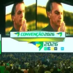 PL exibe vídeo com voz de Bolsonaro em convenção de Santa Catarina